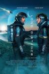 Long Distance Movie Poster: Man and woman in spacesuits look at each other