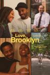 Love, Brooklyn movie poster: Collage of four pictures of the characters happy and smiling