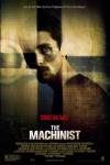 The Machinist Movie Poster: A shadowed man with a gaunt face against a dark, textured background.
