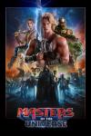 Masters of the Universe movie poster: He-Man holds a sword in the midst of a collage of other characters