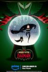 Merry Little Batman movie poster: Damian and Batman in a snow globe.