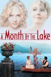 A Month by the Lake movie poster: Uma Thurman and Vanessa Redgrave are featured above the title, and the two shown in a boat with Edward Fox below