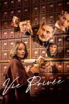 A Private Life movie poster: Jodie Foster looks over her shoulder while cautiously opening a library card file