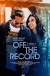 Off the Record movie poster: Rainey Qualley holds the arm of Ryan Hansen, both smiling