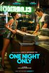 One Night Only movie poster: Monica Barbaro chats with Callum Turner at a pizza parlor