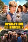 Operation Friendship movie poster: characters stand in assembly with war faces on, military tanks are positioned beneath them. 