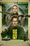 Over Your Dead Body movie poster: Samara Weaving, holding a shot gun, stands over Jason Segel, who holds a rifle over his shoulder