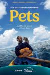 Pets film poster: Man and dog on kayak