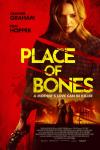 Place of Bones Movie Poster: Against a background of red and flame, a fierce-looking Pandora (Heather Graham) grips her gun