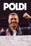 Poldi Movie Poster: Smiling Poldi with raised fist holds signed jersey