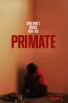 Primate Movie Poster: A chimp in a red T-shirt sits morosely in a corner; a tagline reads "Something's Wrong with Ben"