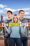 The Other Zoey Movie Poster: Archie Renaux, Josephine Langford, and Drew Starkey pose in front of a university