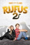 Rufus 2 movie poster: A young White girl and boy sit back to back, their shadows appearing as a cat and dog on the wall behind them