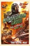 Star Wars: The Mandalorian and Grogu Movie Poster: An illustrated collage of the characters