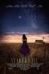 Starbright movie: Alexandra Dowling standing in a field gazes up at a starry sky, farmhouse nearby