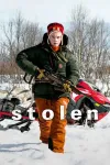 Stolen movie poster: Bundled-up person runs with gun in snow