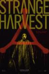 Strange Harvest Movie Poster: A killer in a creepy mask holds a knife and a bag, his face framed by a strange symbol
