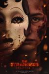 The Strangers: Chapter 3 Movie Poster: Maya, bloodied and bruised, holds a "Pin-Up Girl" mask toward her face