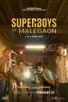 Superboys of Malegaon movie poster: four characters work with camera equipment during the film shoot 