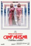 Teenage Sex and Death at Camp Miasma movie poster: Gillian Anderson and Hannah Einbeinder walk forward, covered in blood