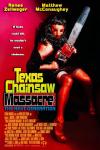 Texas Chainsaw Massacre—The New Generation movie poster: Leatherface wears women's lingerie and holds a chainsaw