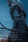 The Death of Robin Hood movie poster: Close-up of Hugh Jackman carrying a bow as an aging, tough, haggard Robin Hood
