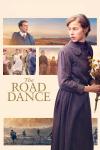 The Road Dance movie poster: A young woman stands in a purple dress, holding flowers, with coastal scenes in the background