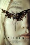The Watchers Movie Poster: A skeleton with wings hovers in front of Dakota Fanning's face