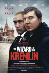 The Wizard of the Kremlin movie poster: Two men in suits stand in front of the Kremlin with a dramatic expression