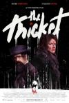 The Thicket Movie Poster: Reginald Jones (Peter Dinklage, left) and Cut Throat Bill (Juliette Lewis, right) scowl at us