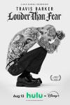 Travis Barker: Louder than Fear movie poster: Barker crouching.