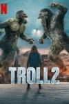 Troll 2 movie poster: A woman witnesses two trolls fighting.
