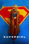 Supergirl Movie Poster: Milly Alcock, in her Supergirl uniform, crouches while looking ready for action