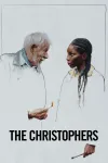 The Christophers movie poster: Ian McKellen holding a lit match facing Michaela Coel, illustrated in a painterly style