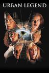 Urban Legend movie poster: Six scared-looking characters appear around a creepy gray eye