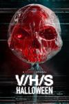 V/H/S/Halloween Movie Poster: A red skull looks like it's been wrapped like a Halloween lollipop