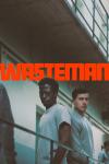 Wasteman movie poster: Two men stand back-to-back on a prison landing