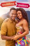 Wedding Games movie poster: Black man and woman embracing on a beach