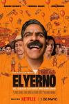 Son-in-Law Movie Poster: Orange background with a smiling man and smaller people behind him.