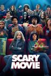 Scary Movie Poster: The "severed" heads of 16 characters sit on four shelves; the tagline reads "heads will roll."