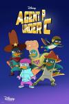 Agent P Under C TV: Perry, the platypus, appears in multiple versions of himself undercover with different outfits against a blue gradient background.