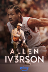 Allen Iv3rson poster: Superimposed images of Allen Iverson playing basketball.