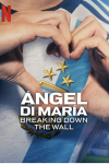 Angel di Maria poster: hands making a heart shape against blue and white stripes with gold stars.