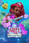 Ariel: Mermaid Tales: A young Black Ariel is shown playing a guitar with Flouder swimming above her.