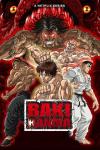 Baki Hanma TV show poster: 5 muscular men strike fighting poses