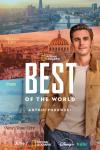 Best of the World with Antoni Porowski: Porowski stands with a collage of city skylines behind him