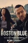 Boston Blue poster: Sonequa Martin-Green and Donnie Wahlberg look stoic with the Boston skyline in the background. 
