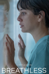 Breathless poster: Blanca Suárez as Jésica Donoso with hands looking through window. 