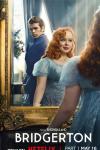 Bridgerton Season 3 TV show poster: Penelope stares at herself in a mirror as Colin looks over her shoulder; their eyes meet in the mirror