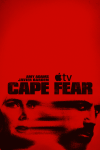 Cape Fear TV show poster: Amy Adams face morphs into Javier Bardem’s. The background is a bold red color.